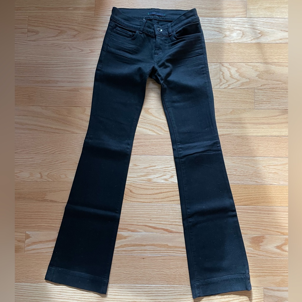 J Brand Heartbreaker Black Flare Denim Size 27
